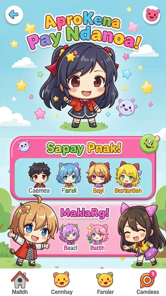 pprryy - Tampilan karakter yang menarik dan unik.